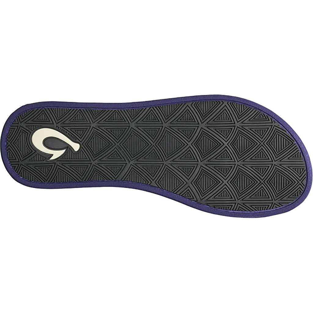 OluKai Puawe Women's Thong Beach Sandals Midnight Navy/Barrier Reef Synthetic