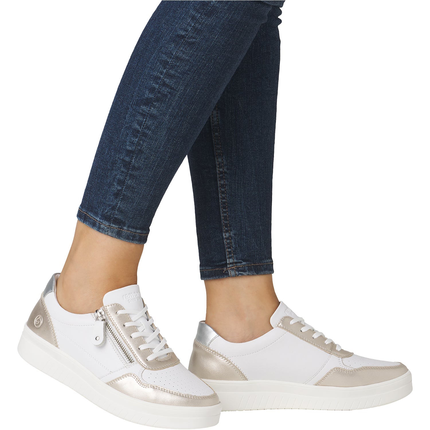 Remonte DOJ05-81 Kendra 01 Women's Sneakers Pale Gold/Weiss/Silver