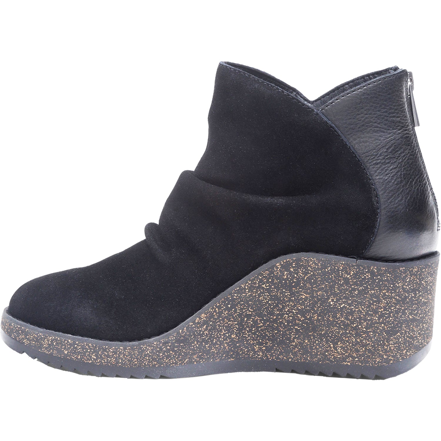 Aetrex Kara Women's Wedge Heel Ankle Boots Black Suede