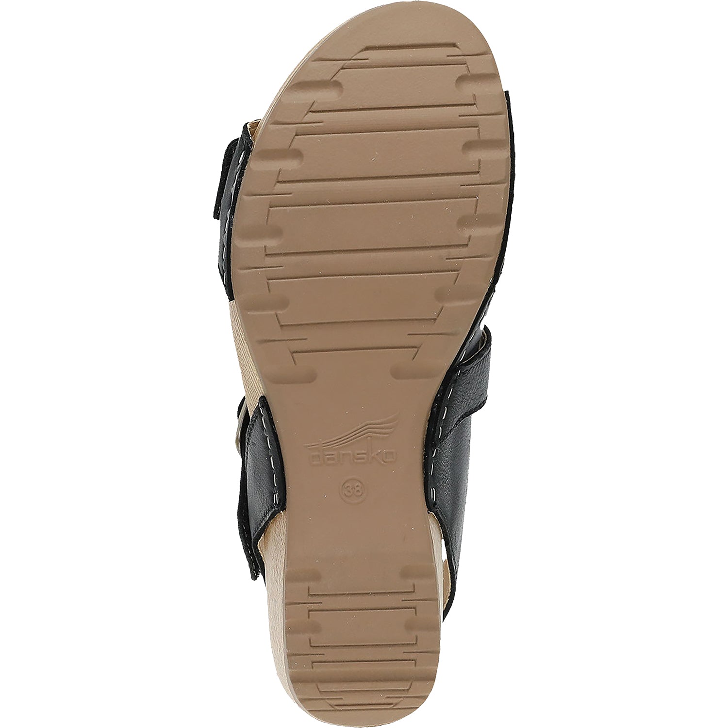 Dansko Trinity Women's Wedge Sandals Black Burnished Nubuck