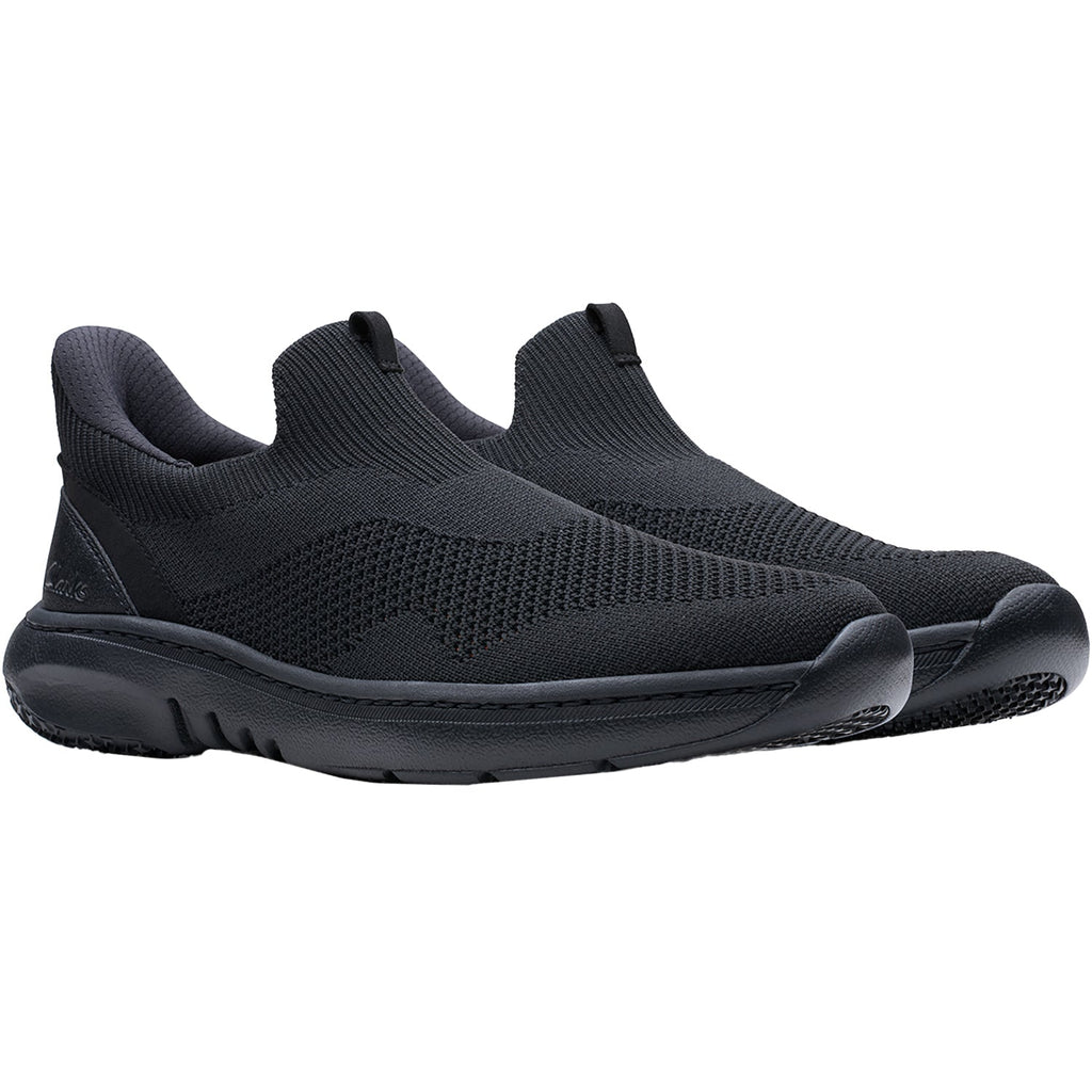 Clarks Pro Free Slip Resistant Men's Slip Ons Black/Black
