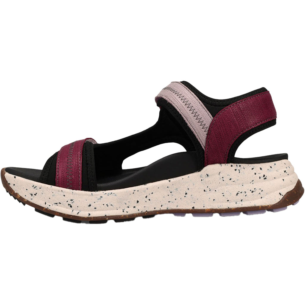 Taos Super Slide Women's All Terrain Sandals Plum Embossed Leather/Nylon