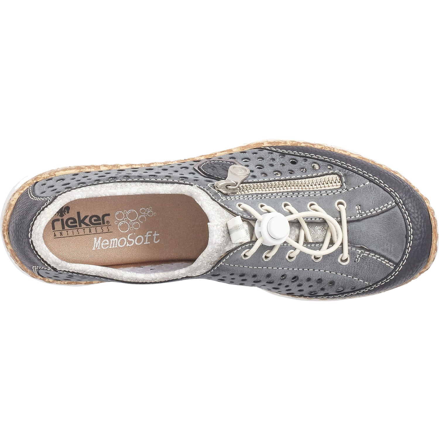 Rieker N42P6-14 Nikita P6 Women's Sneakers Pazific/Atlantic/Argento Synthetic