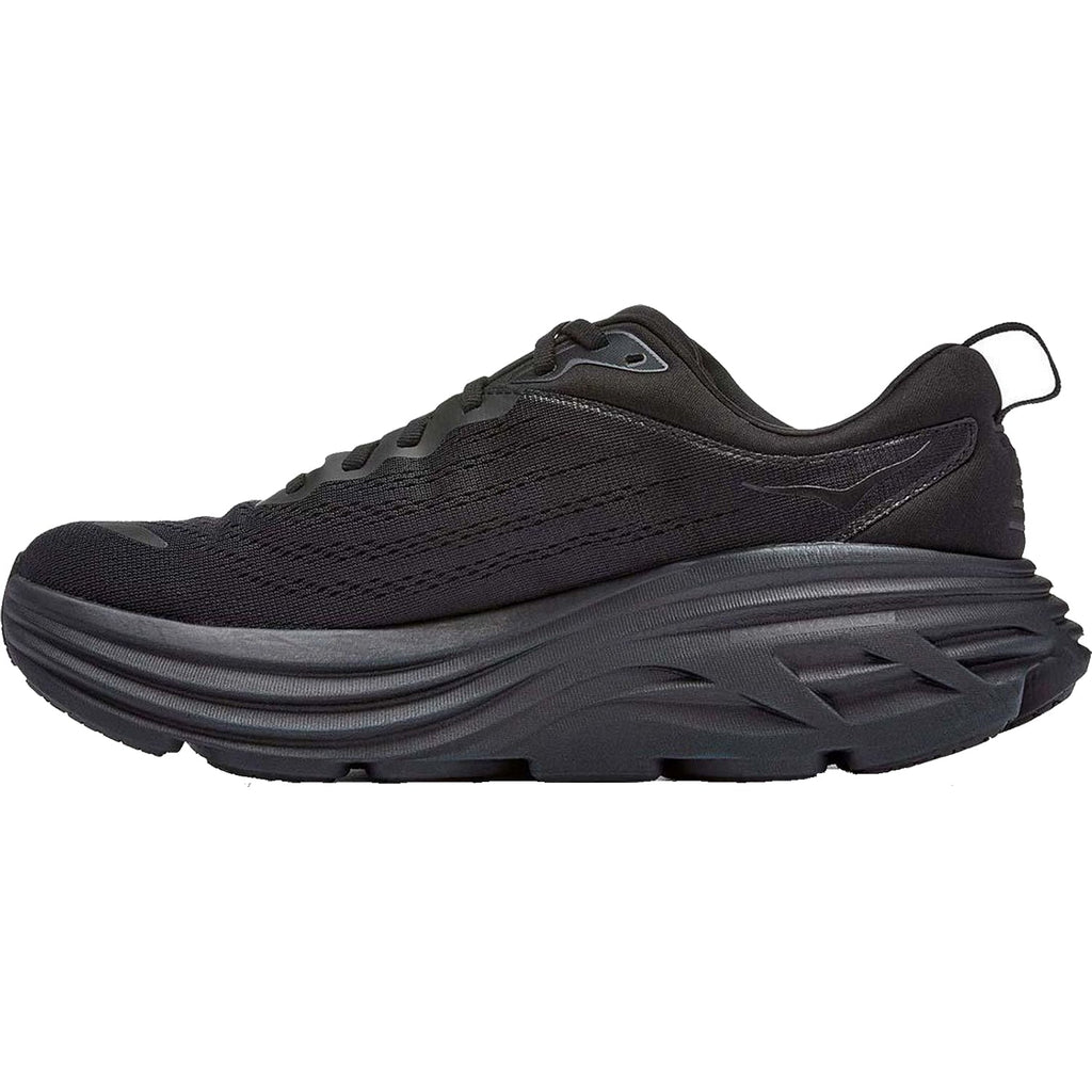 Hoka Bondi 8 (Neutral Support) Men's Running Shoes Black/Black Mesh