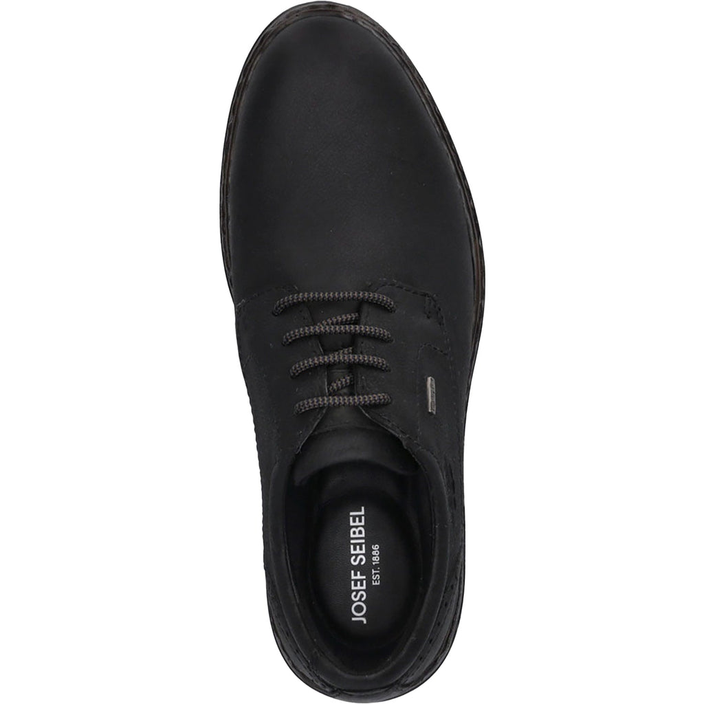 Josef Seibel Errol 50 Waterproof Men's Waterproof Shoes Black Oiled Leather