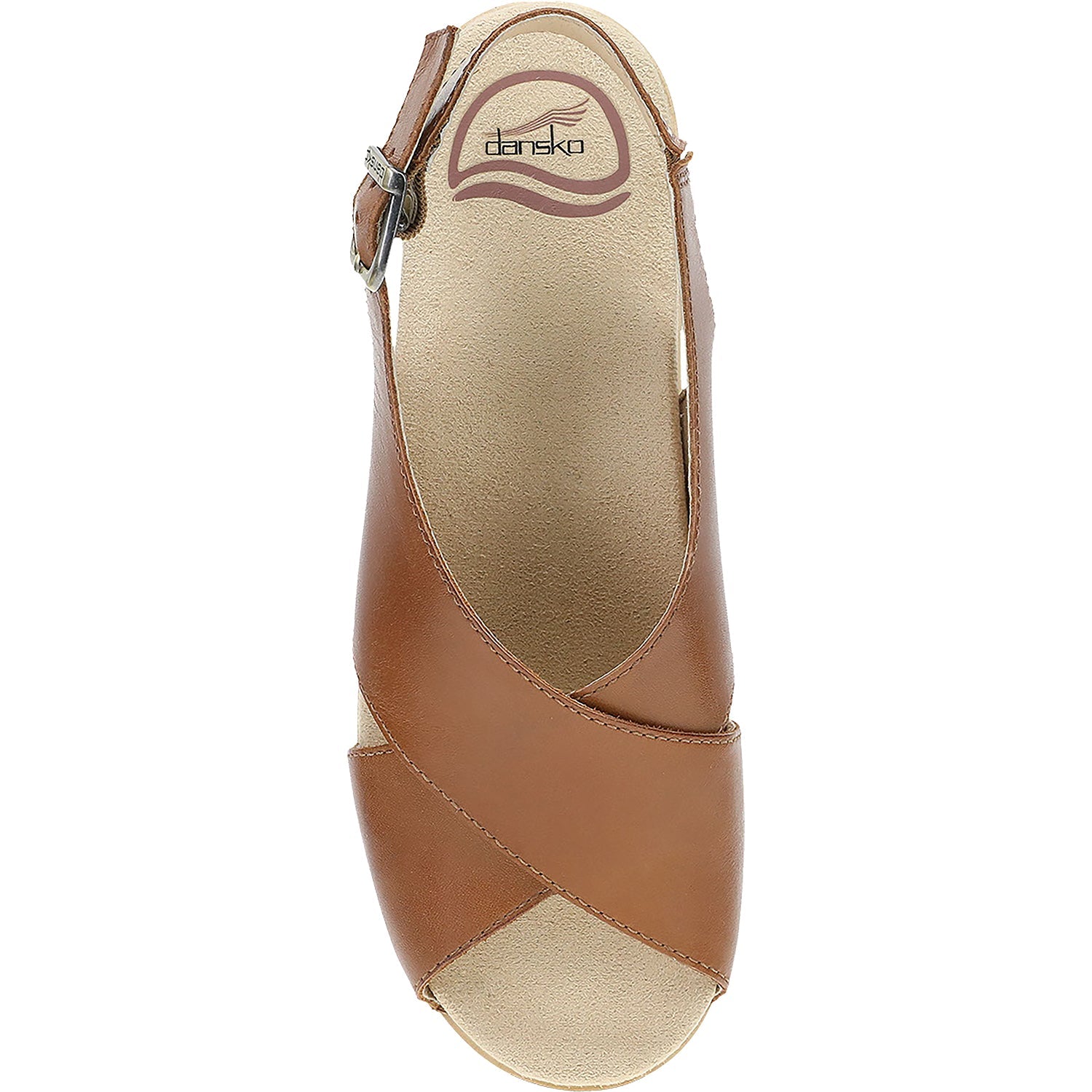 Dansko Sloane Women's Wedge Sandals Tan Calf Leather