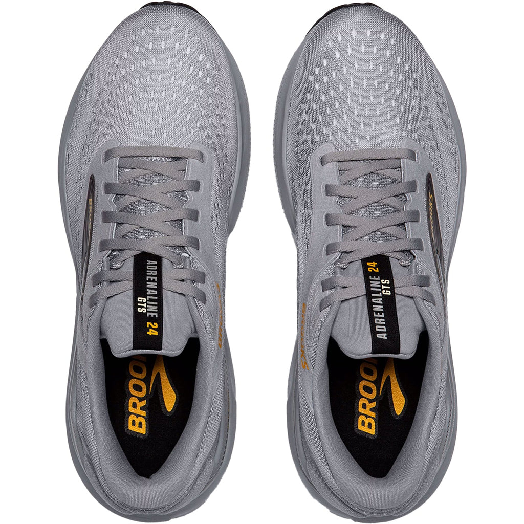 Brooks Adrenaline GTS 24 (Stability Support) Men's Running Shoes Alloy/White/Gold Fusion Mesh