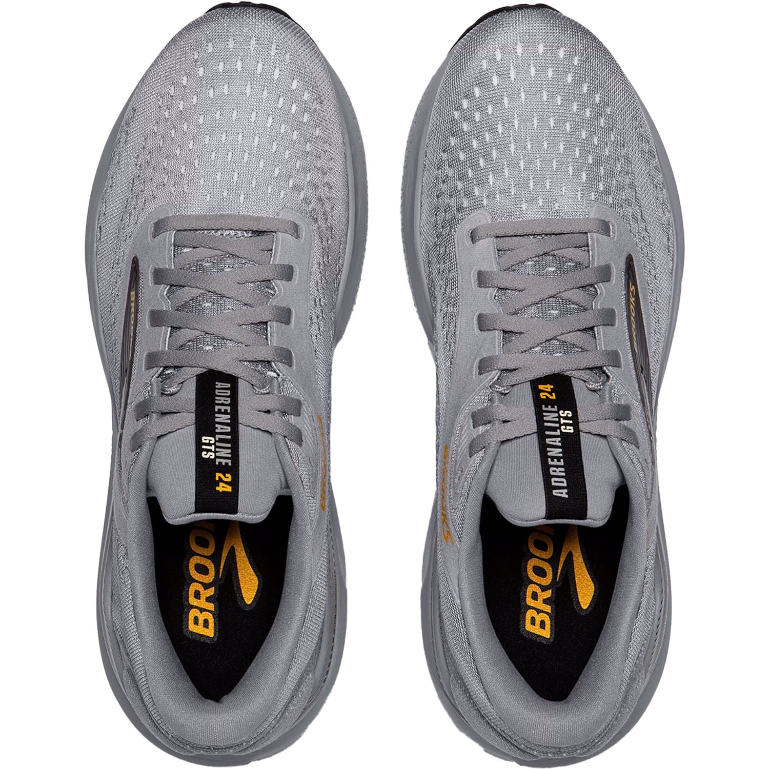 Brooks Adrenaline GTS 24 (Stability Support) Men's Running Shoes Alloy/White/Gold Fusion Mesh