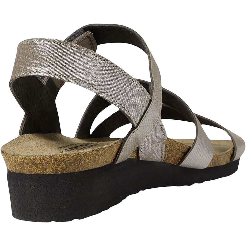 Naot Kayla Women's Ankle Strap Sandals Silver Threads Leather
