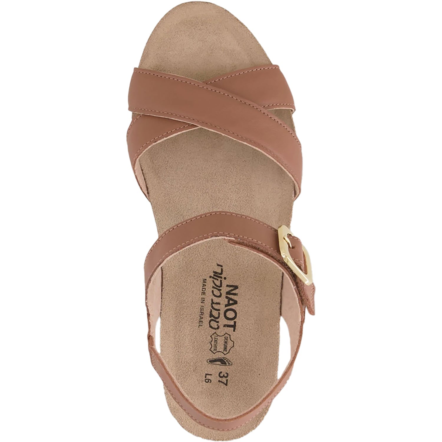 Naot Throne Women's Wedge Sandals Caramel Leather