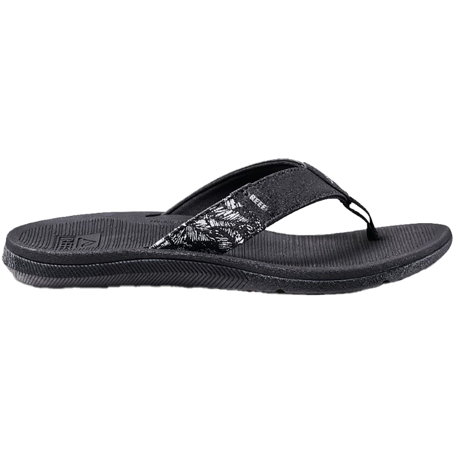 Reef Santa Ana Women's Thong Sandals Black/White Synthetic