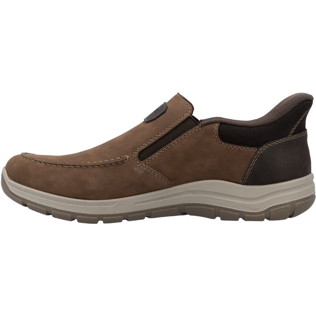 Rieker 03655-24 Hands-Free Men's Slip Ons Brown Leather