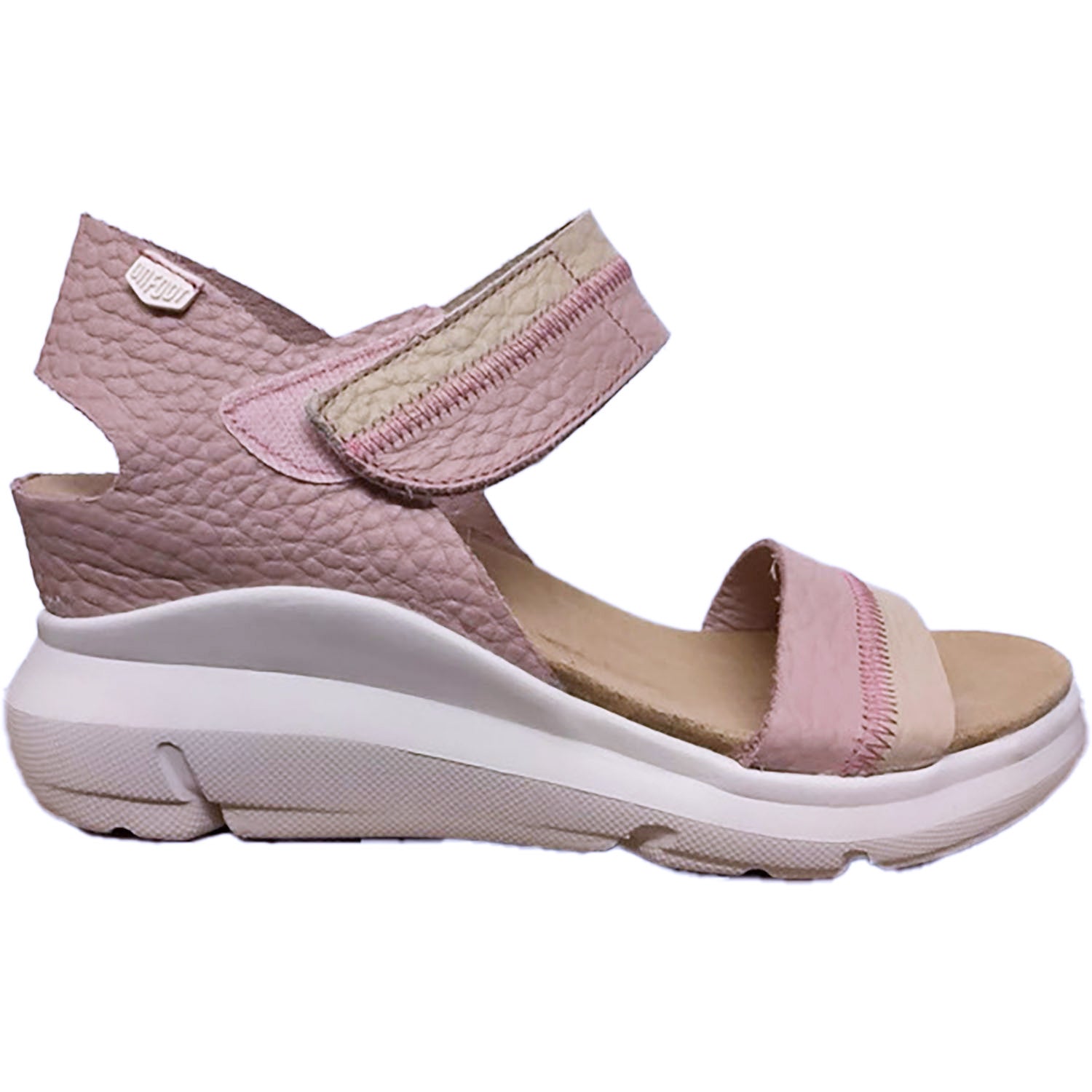 On Foot 80215 Charlotte Women's Wedge Sandals Beige/Nude Leather