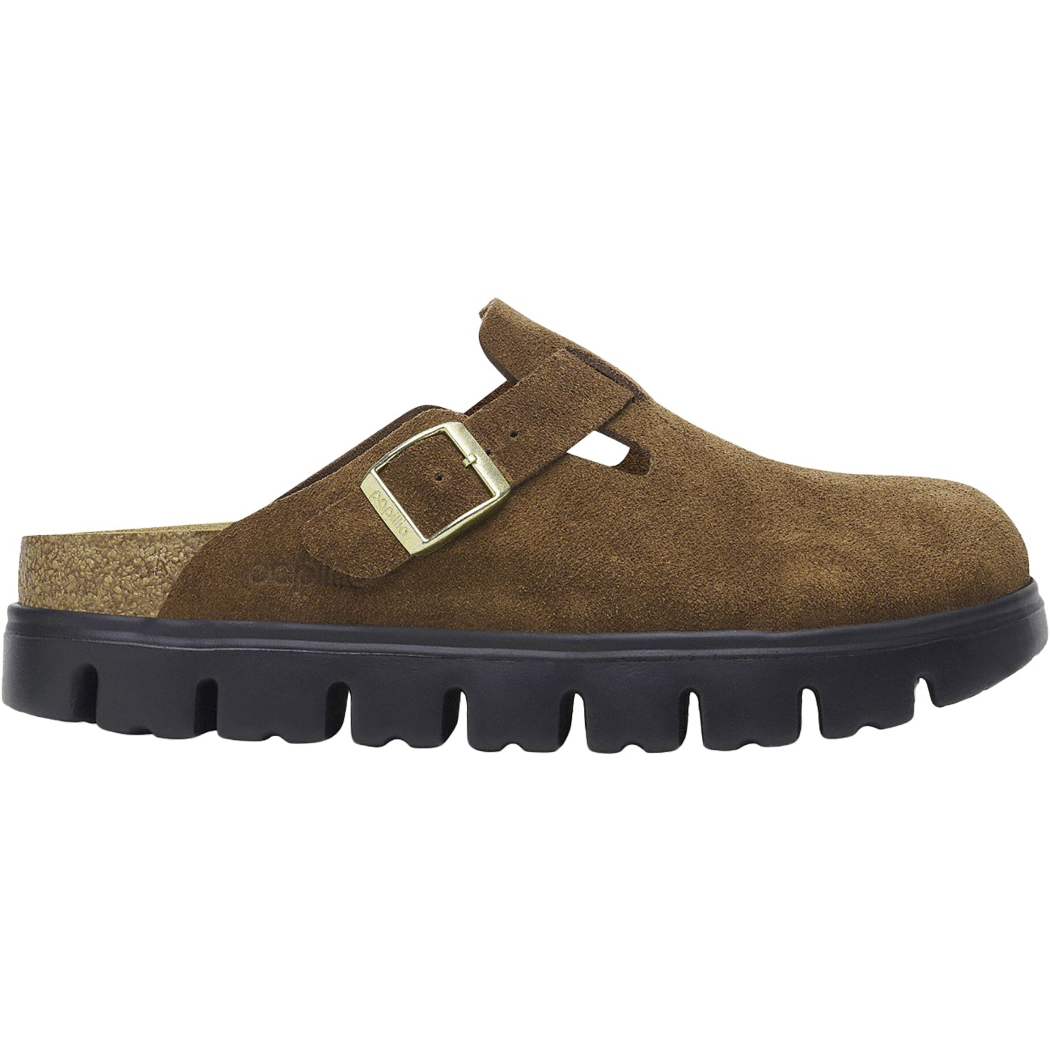 Birkenstock Boston Chunky Women's Clogs Dark Tea Suede