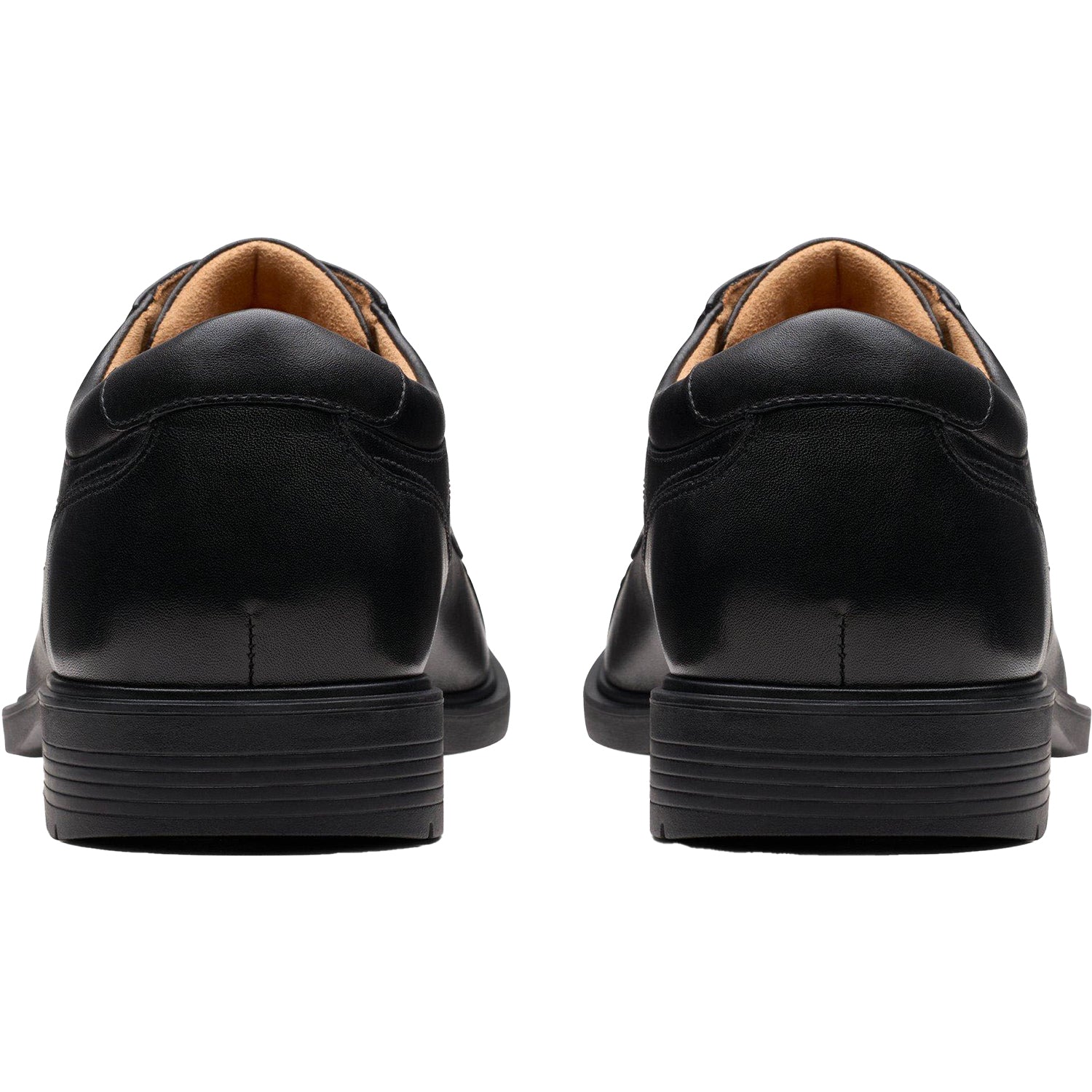 Clarks Eldredge Cap Slip Resistant Men's Dress Shoes Black Leather