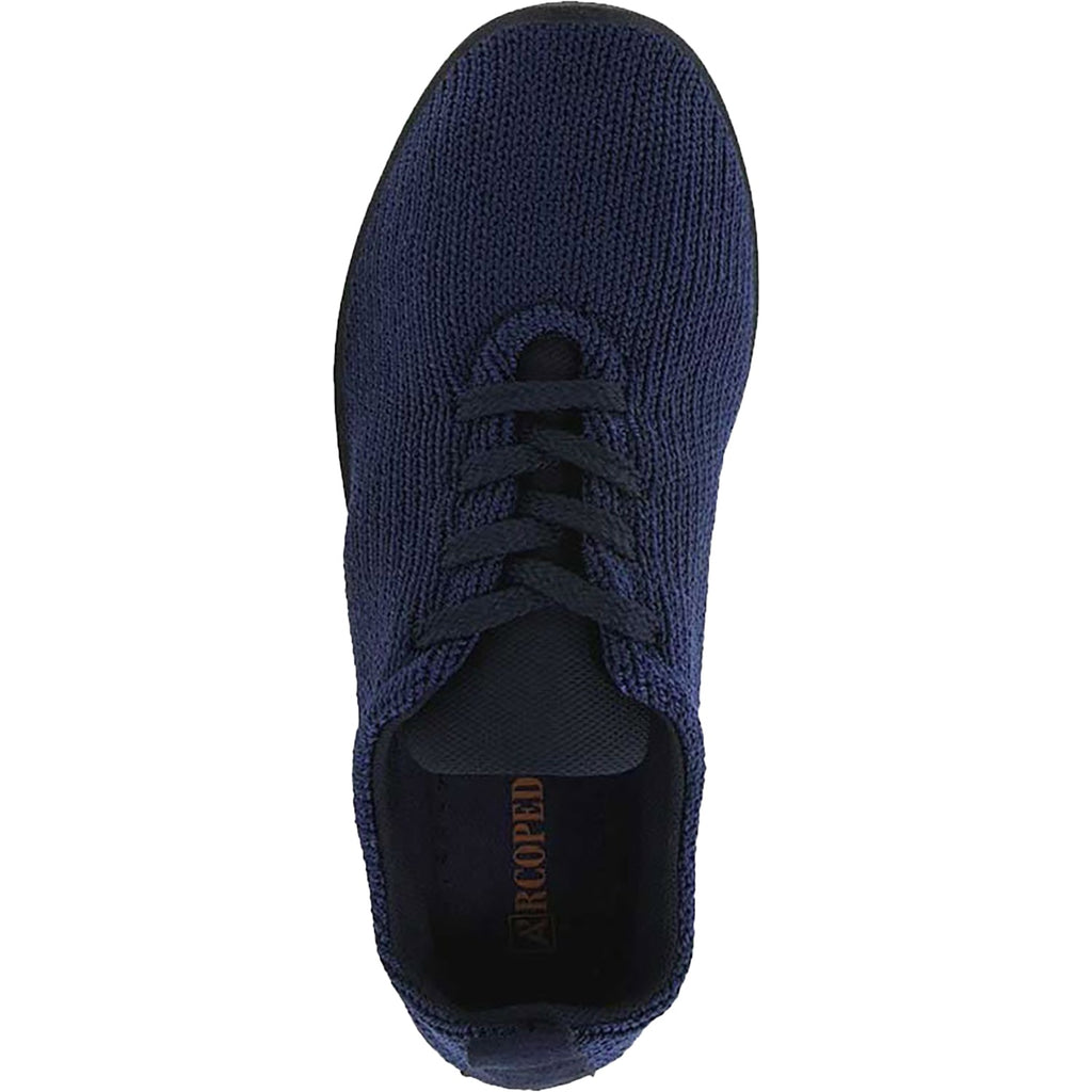 Arcopedico LS Women's Lace Up Shoes Navy Knit Fabric