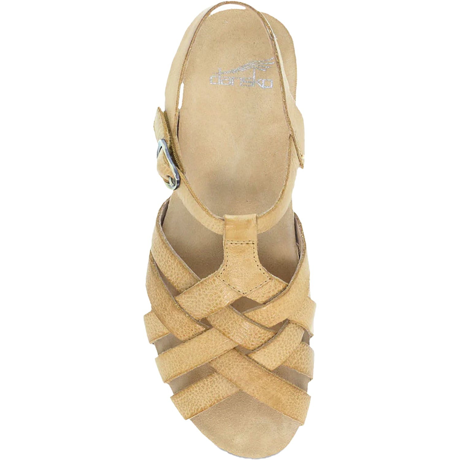 Dansko Tinley Women's Wedge Sandals Tan Milled Burnished Leather