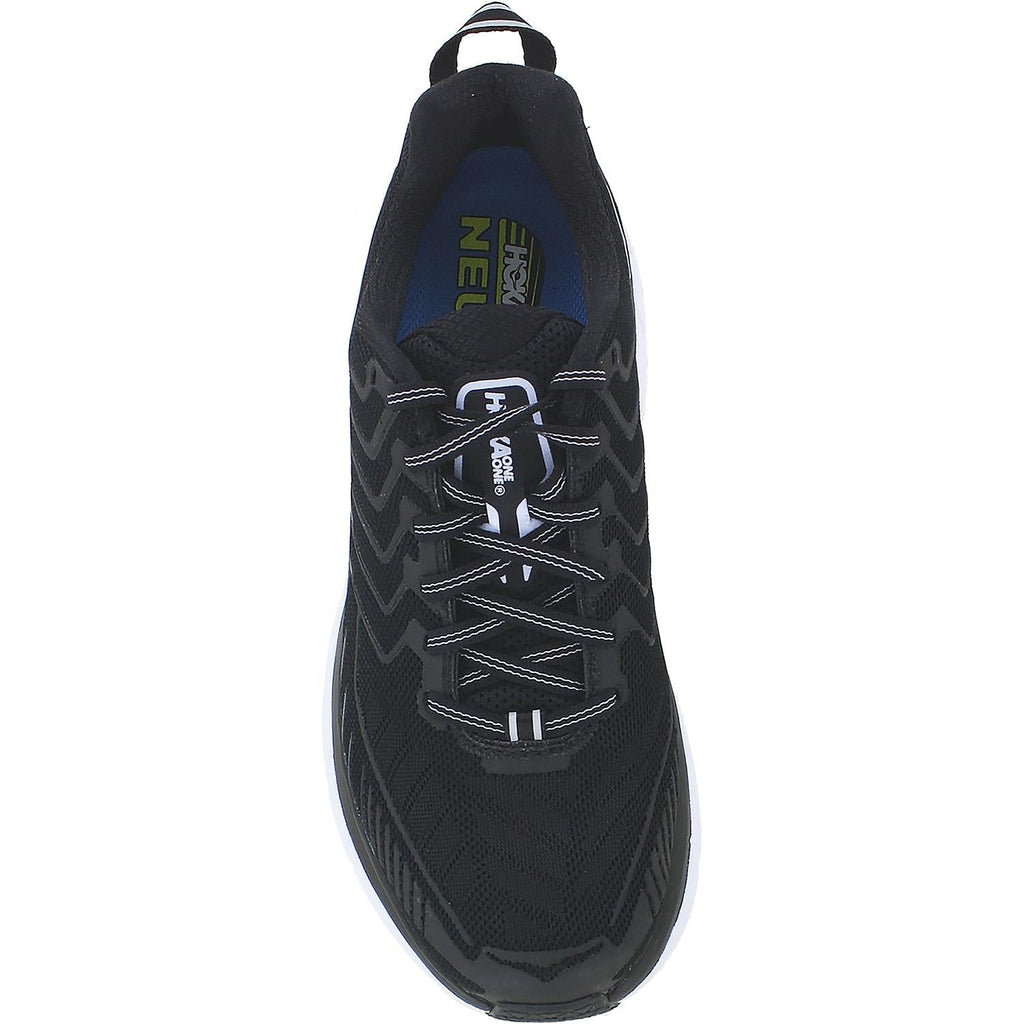 Hoka Clifton 4 Women's Running Shoes Black/White Mesh