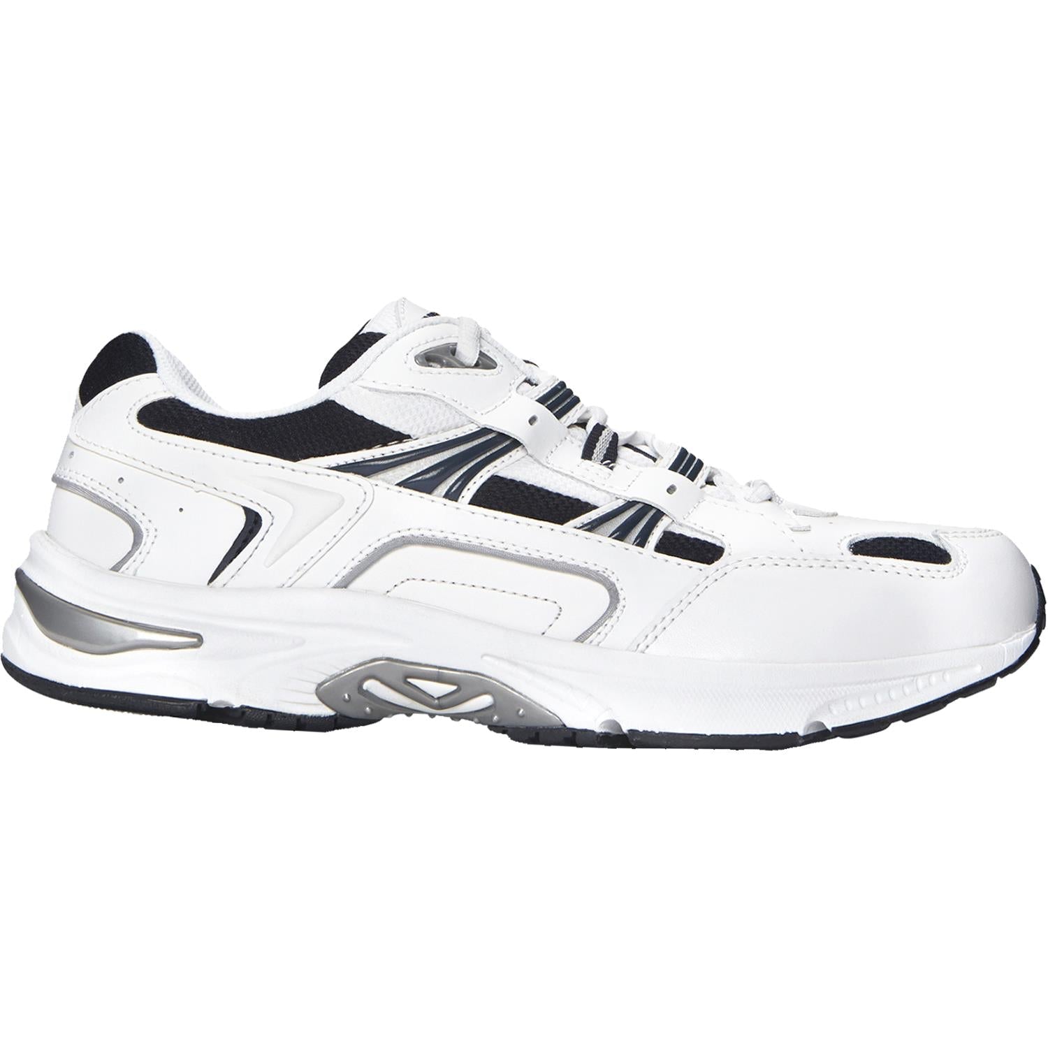 Vionic Walker Men's Walking Shoes White/Navy Leather