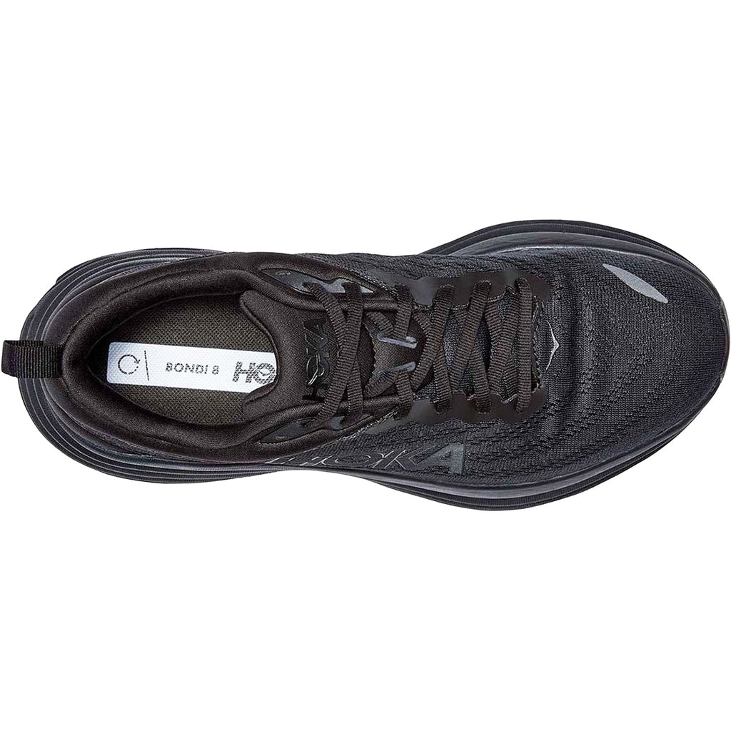 Hoka Bondi 8 (Neutral Support) Men's Running Shoes Black/Black Mesh