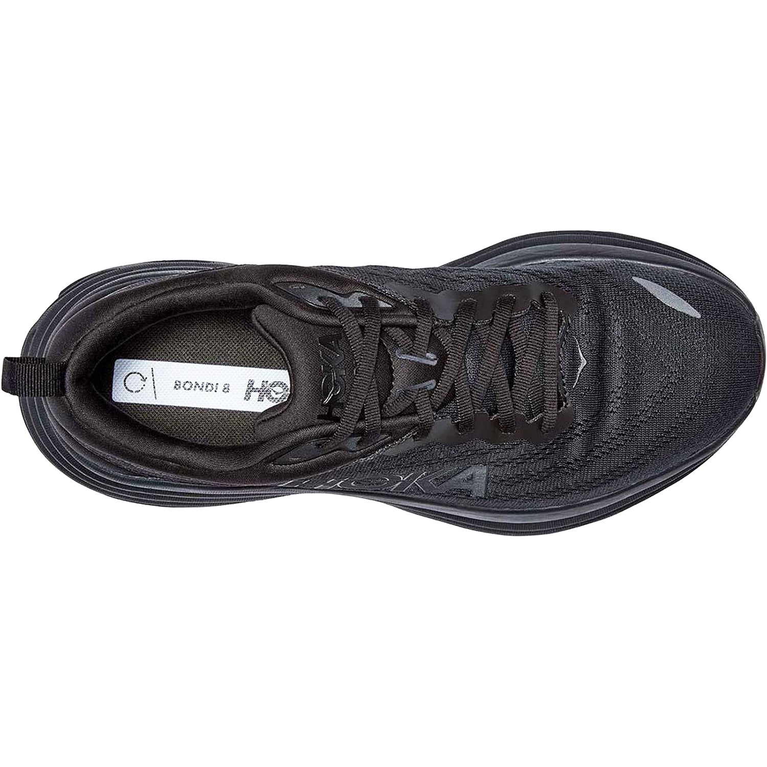 Hoka Bondi 8 (Neutral Support) Men's Running Shoes Black/Black Mesh