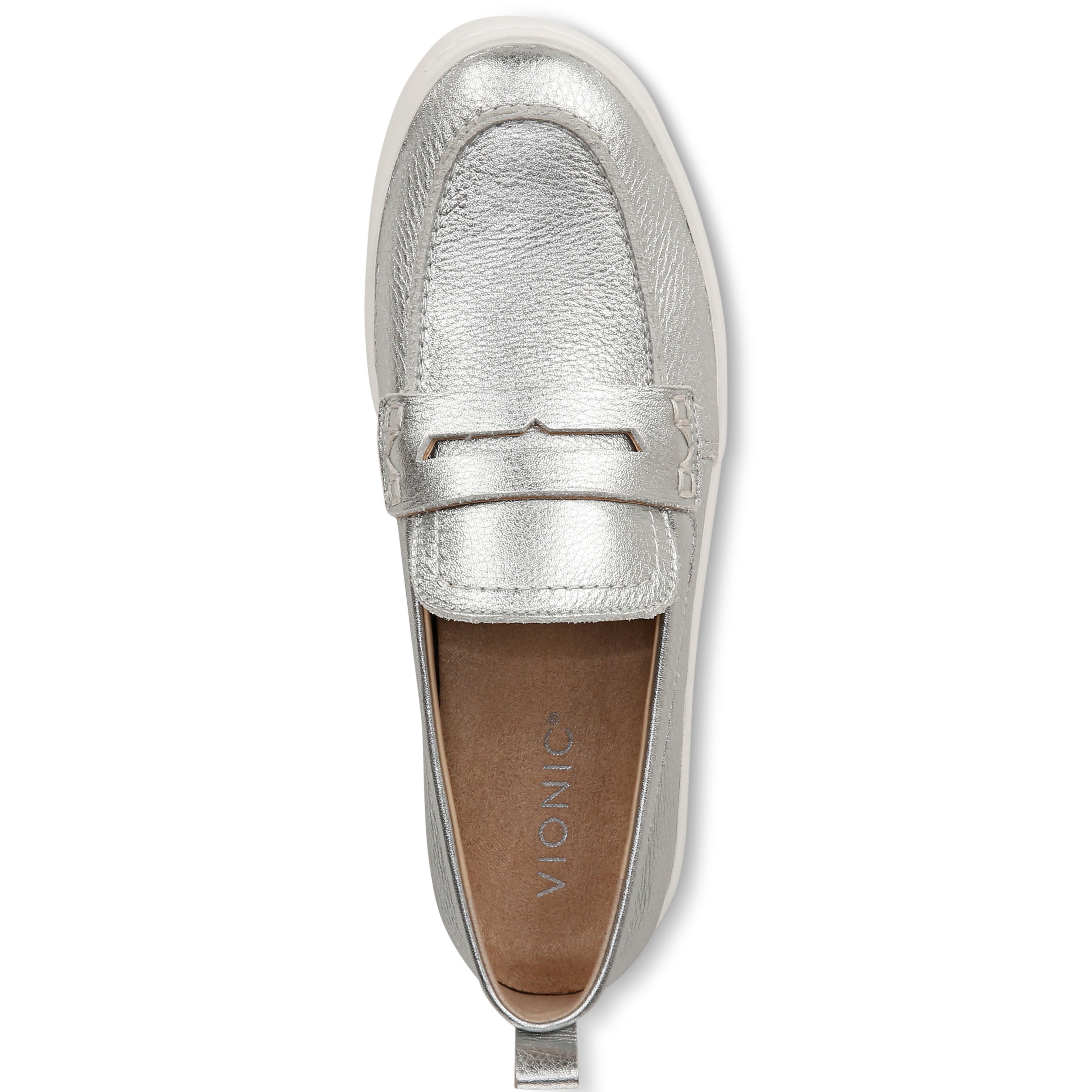 Vionic Uptown Loafer Women's Loafers Silver Metallic Leather