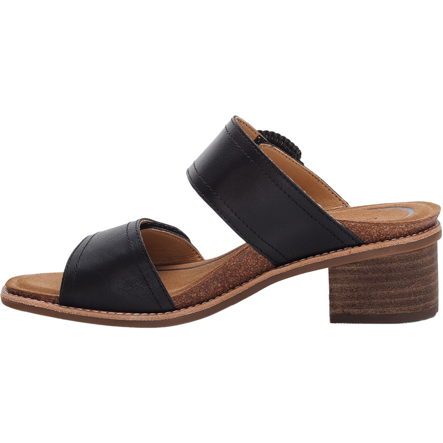 Aetrex Tatiana Women's Slide Sandals Black Leather