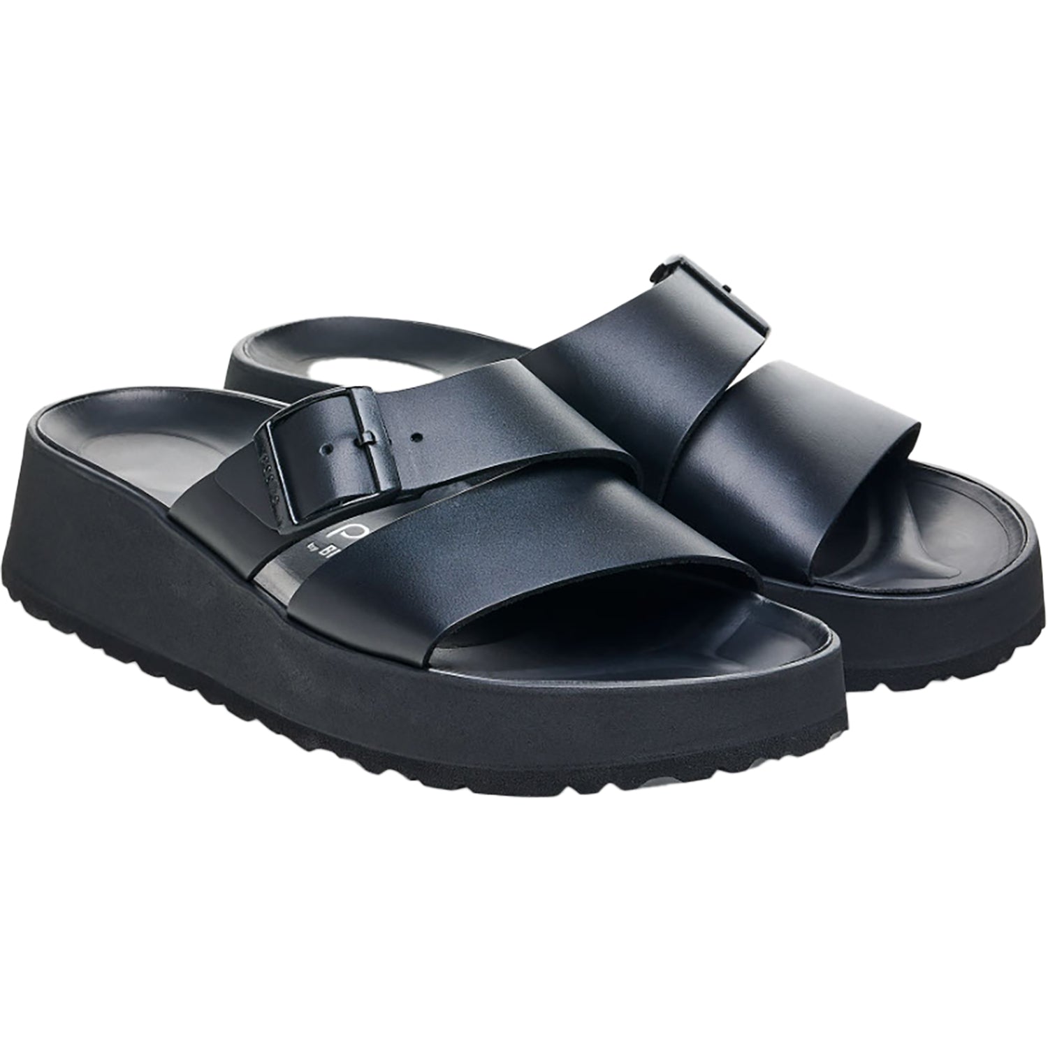 Birkenstock Papillio Almina Women's Wedge Heel Sandals Black Leather