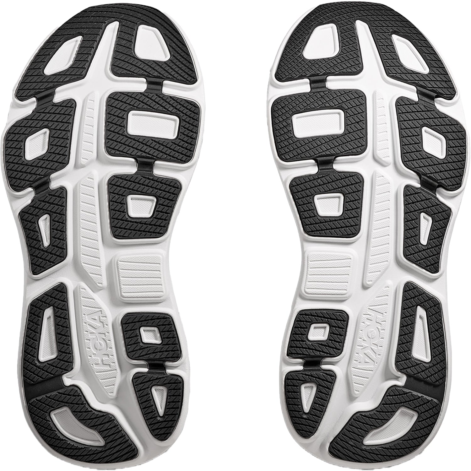 Hoka Bondi 9 (Neutral Support) Men's Athletic Shoes Black/White Mesh