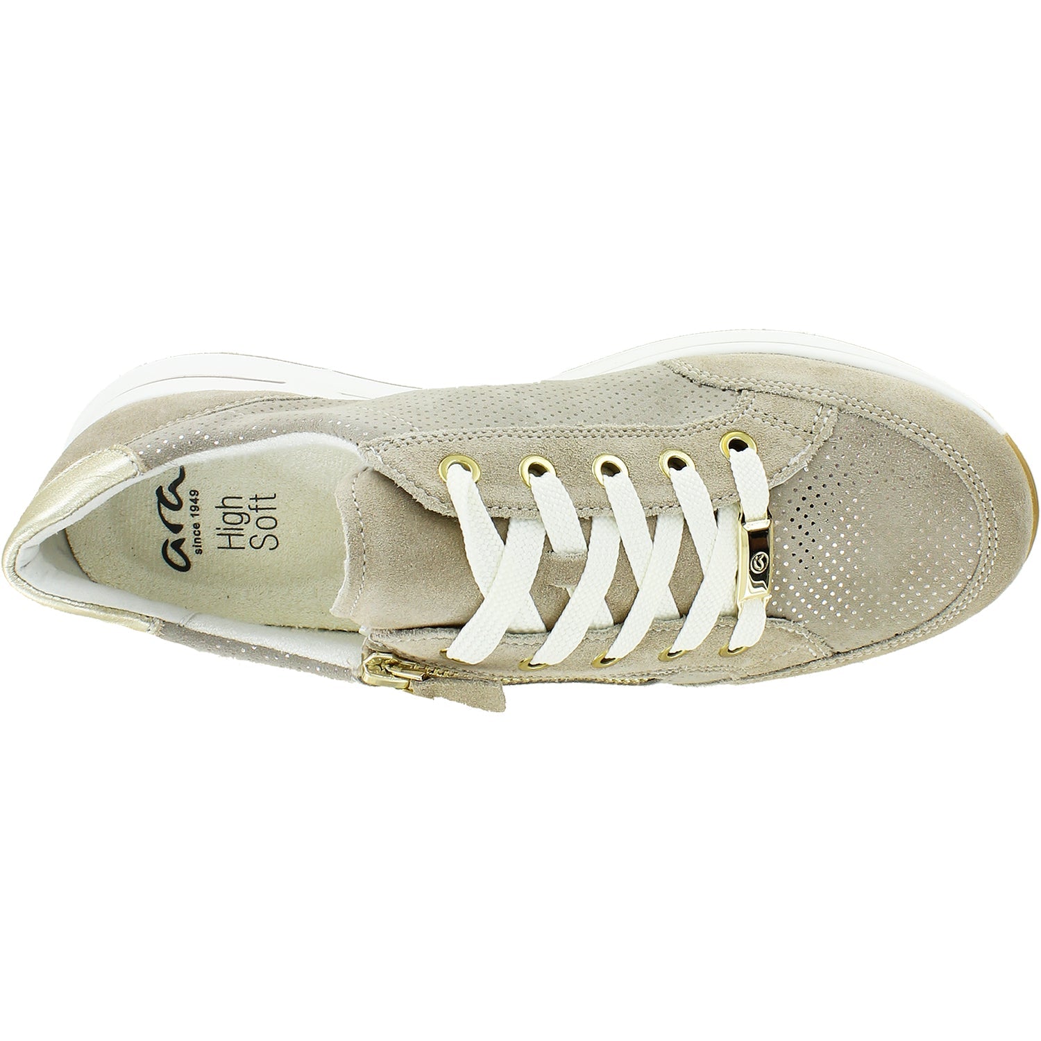 Ara Oleanna Women's Walking Sneakers Sand/Platinum Suede