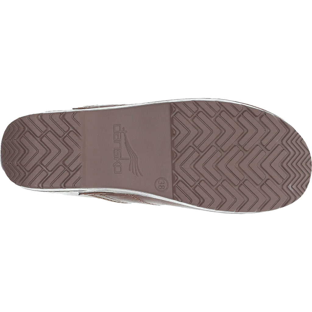 Dansko Professional Women's Closed Back Clogs Saddle Full Grain Leather