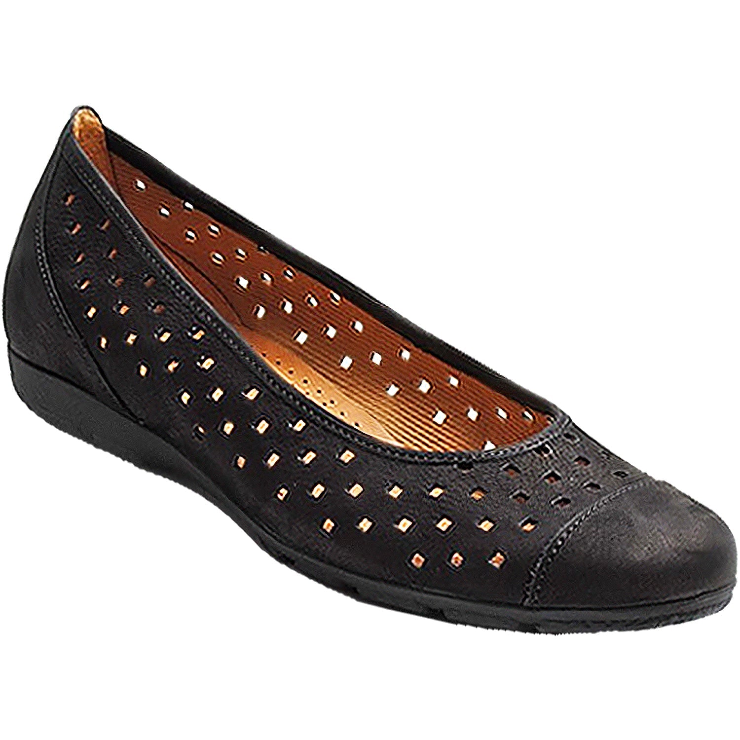 Gabor 416917 Women's Ballerina Flats Black Suede
