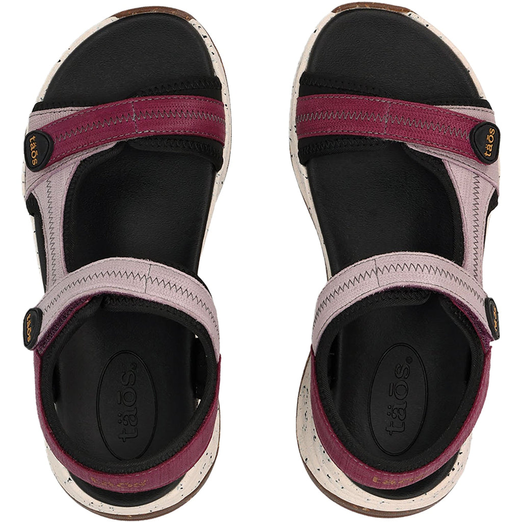 Taos Super Slide Women's All Terrain Sandals Plum Embossed Leather/Nylon