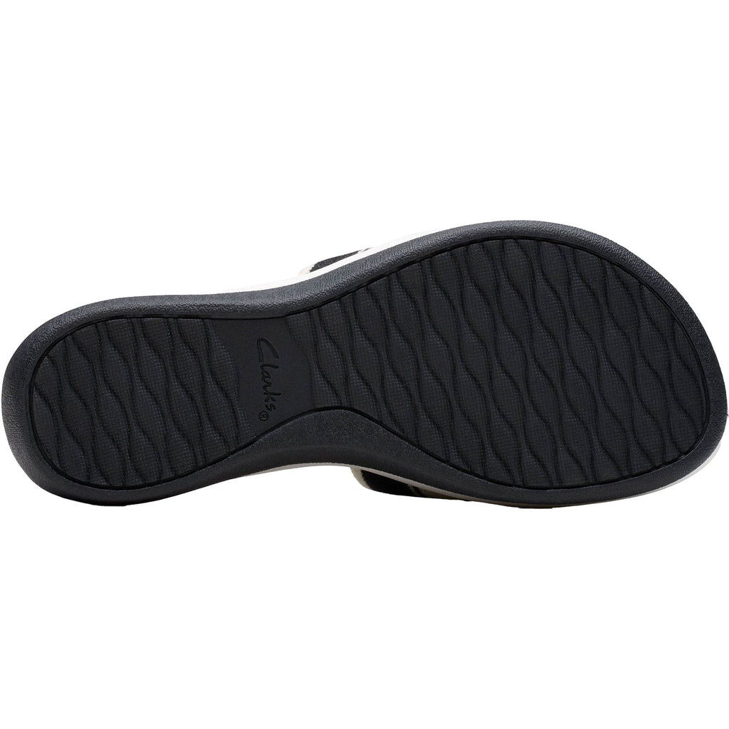 Clarks Cloudsteppers Arla Hollis Women's Slide Sandals Black Combi Knit Synthetic