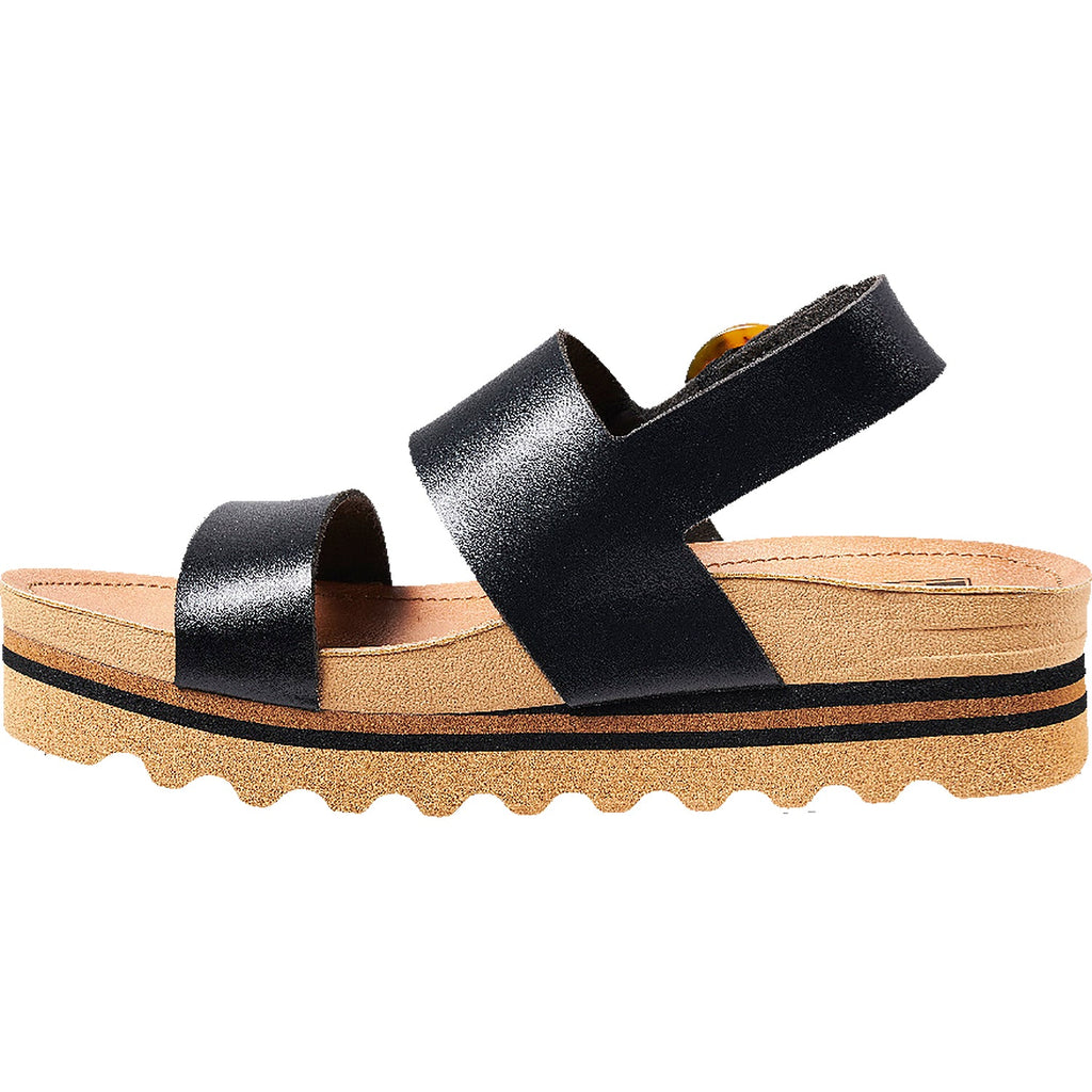 Reef Vista Hi Buckle Women's Platform Sandals Black/Tan Synthetic