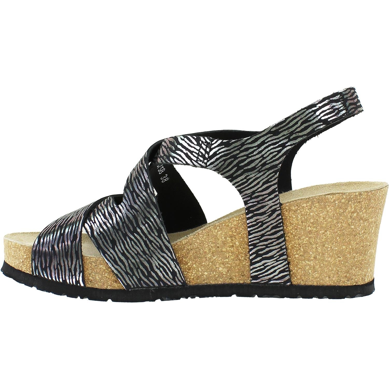 Mephisto Lyla Women's Wedge Heel Sandals Black Zebra Leather