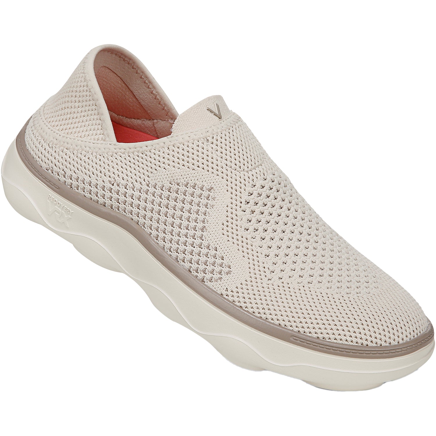 Vionic Sage Rx Stretch Knit Women's Athletic Athleisure Shoes Slip Ons Cream