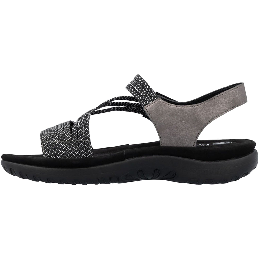 Rieker 64870-42 Women's Sandals Mineral/Schwarz Synthetic