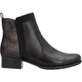 Rieker 78658-00 Women's Boots Schwarz/Schwarz/Schwarz Leather