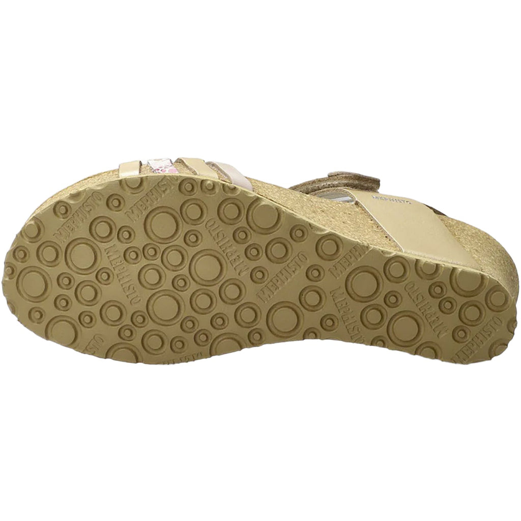 Mephisto Lucia Women's Wedge Heel Sandals Platinum Leather