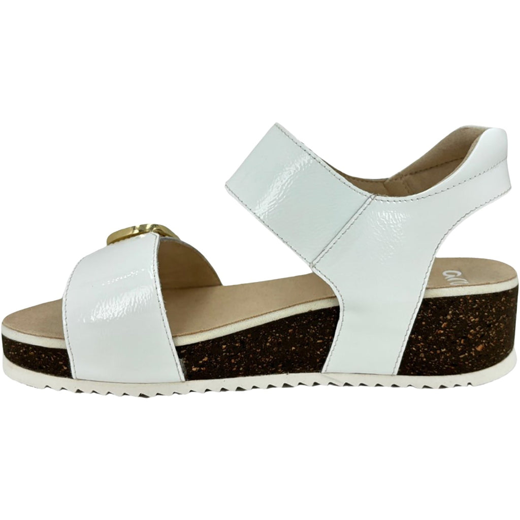 Ara Nova Women's Wedge Sandals White Patent Leather