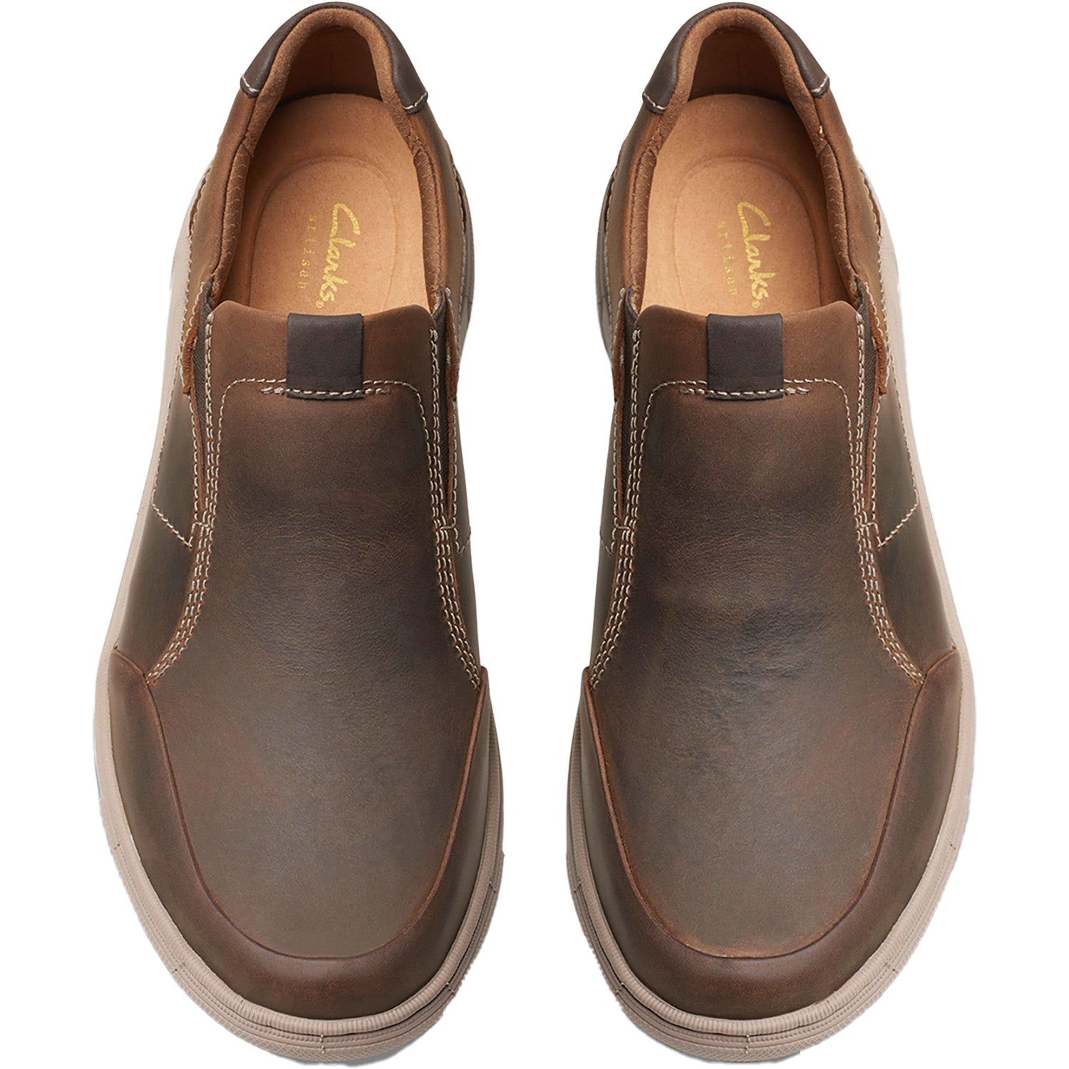 Clarks Mapstone Step Men's Slip Ons Beeswax Leather