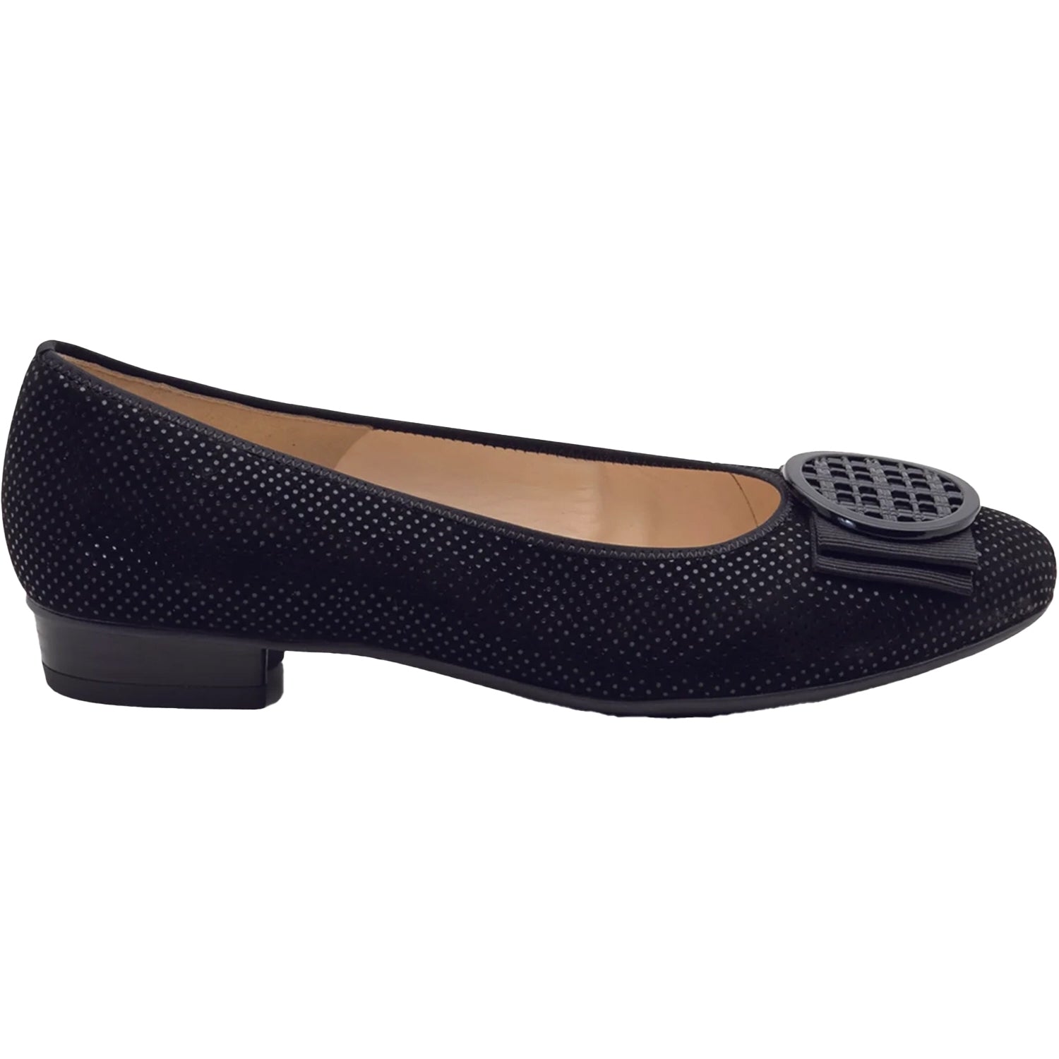 Ara Bambi Women's Slip On Flats Black Puntikid Suede