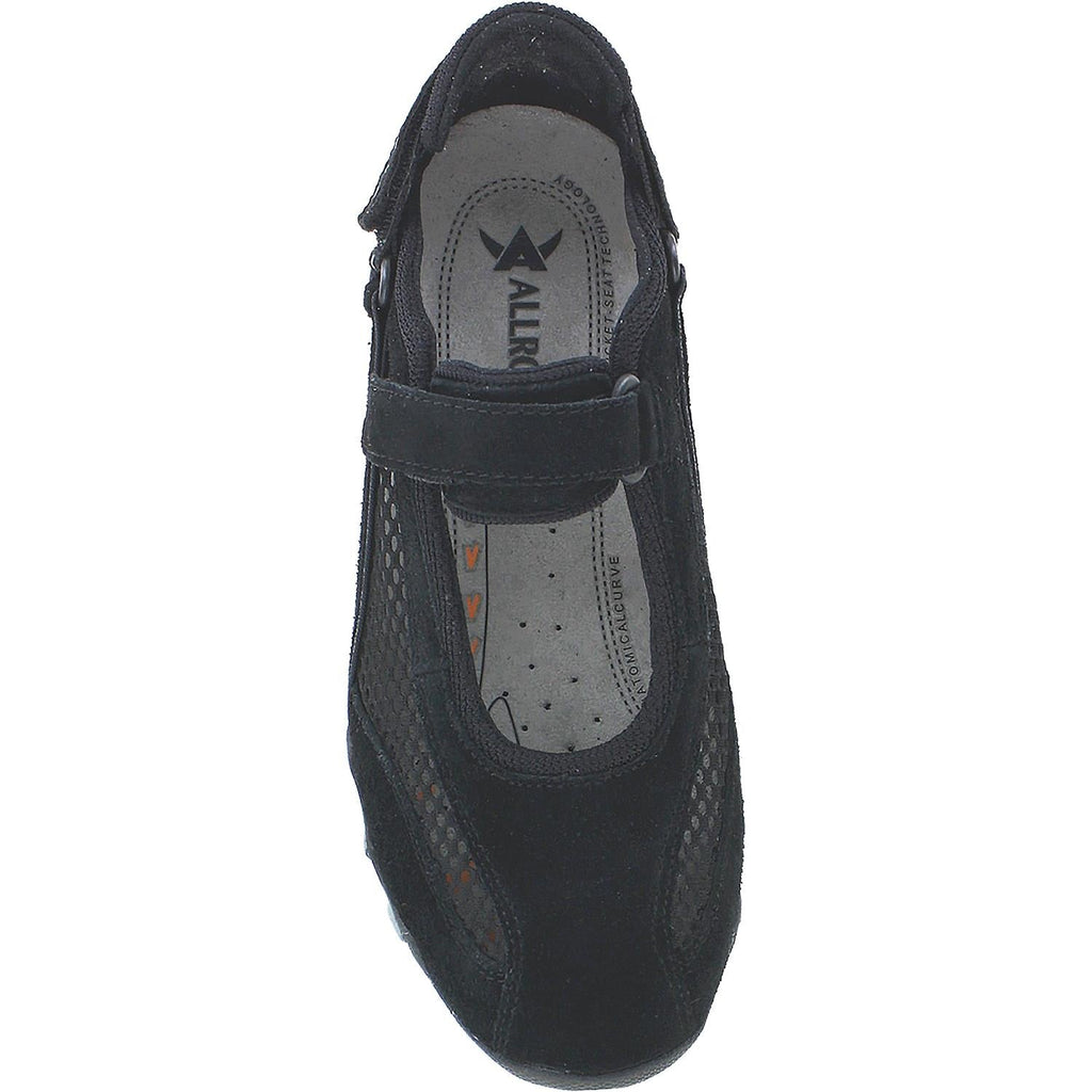 Allrounder by Mephisto Niro Women's Mary Janes Black/Black Suede/Mesh