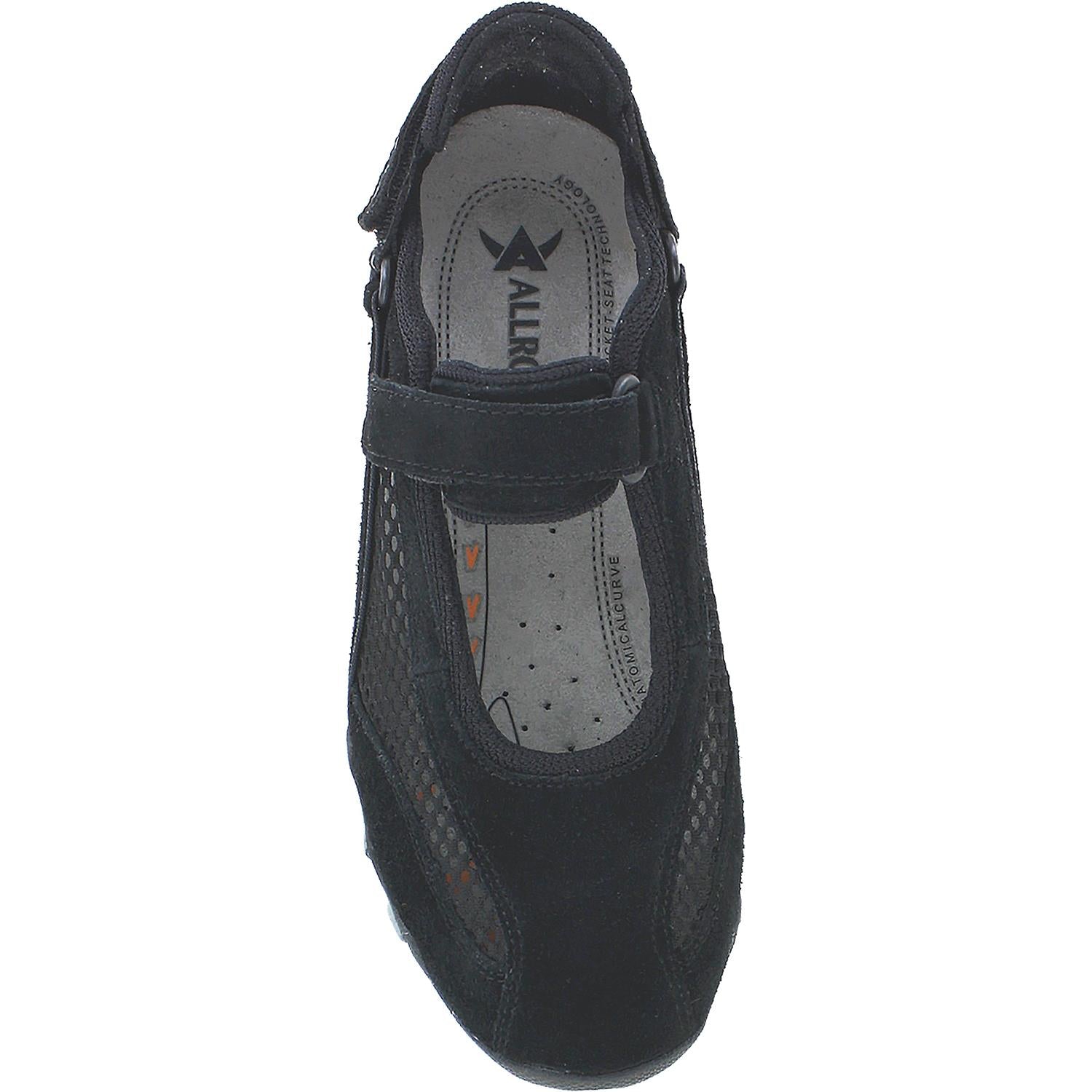 Allrounder by Mephisto Niro Women's Mary Janes Black/Black Suede/Mesh