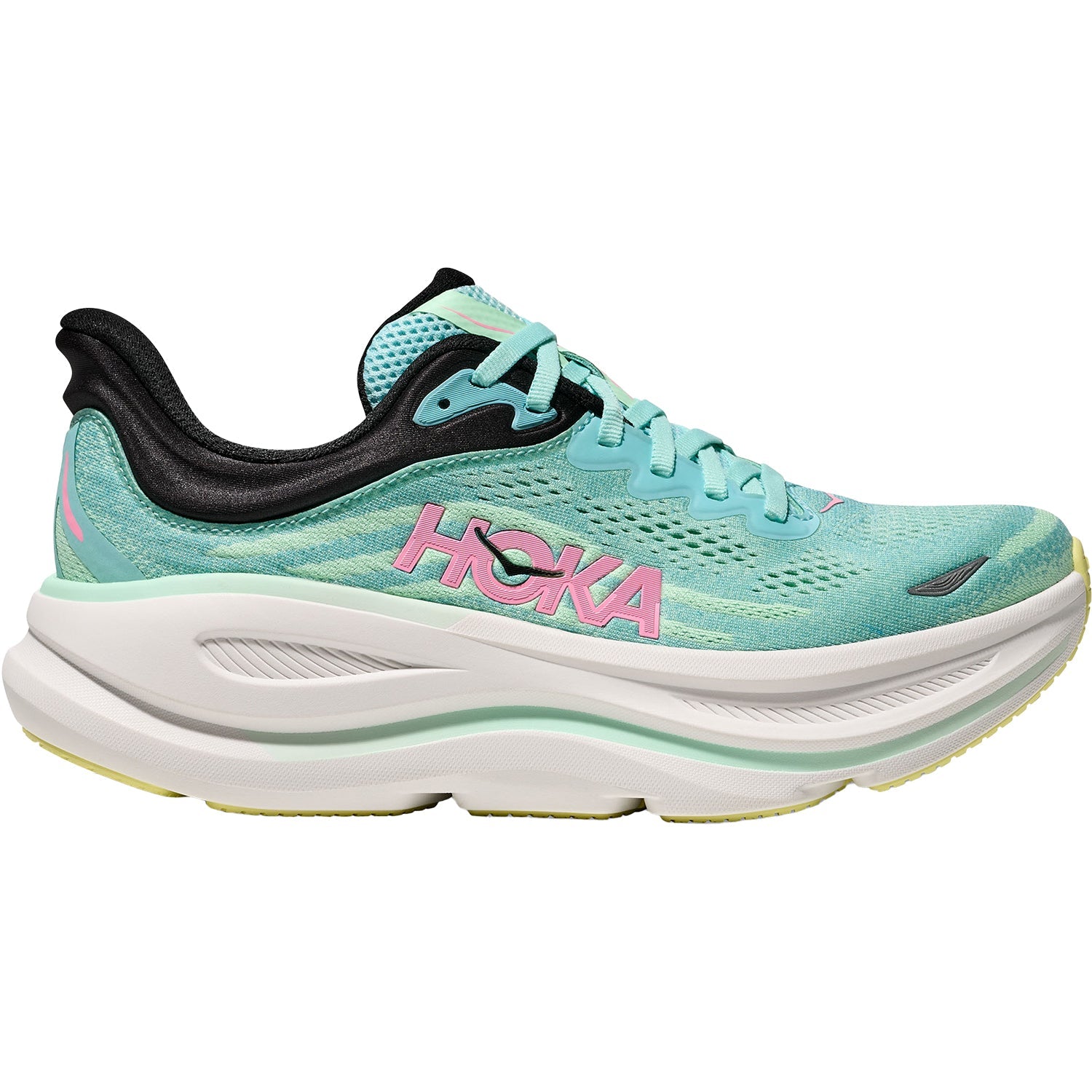 Hoka Bondi 9 (Neutral Support) Women's Athletic Shoes Blue Spark/Mint Fluorite Mesh