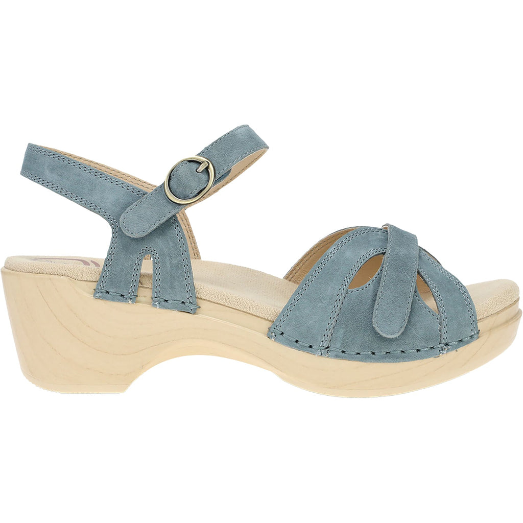 Dansko Season Women's Backstrap Sandals Denim Suede
