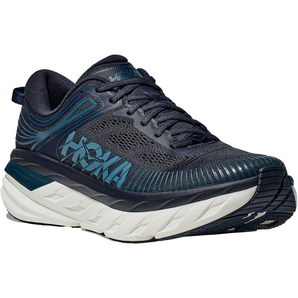 Hoka Bondi 7 Outerspace Mesh (Neutral Support) Men's Road Running Shoes OuterSpace/White Mesh