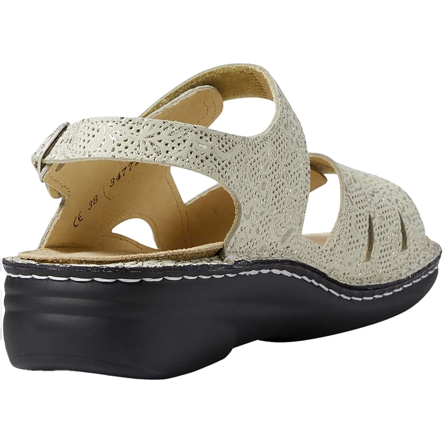 Finn Comfort Barbuda Finn Mellow Women's Sandals For Sensitive Feet Champagne Garden Leather
