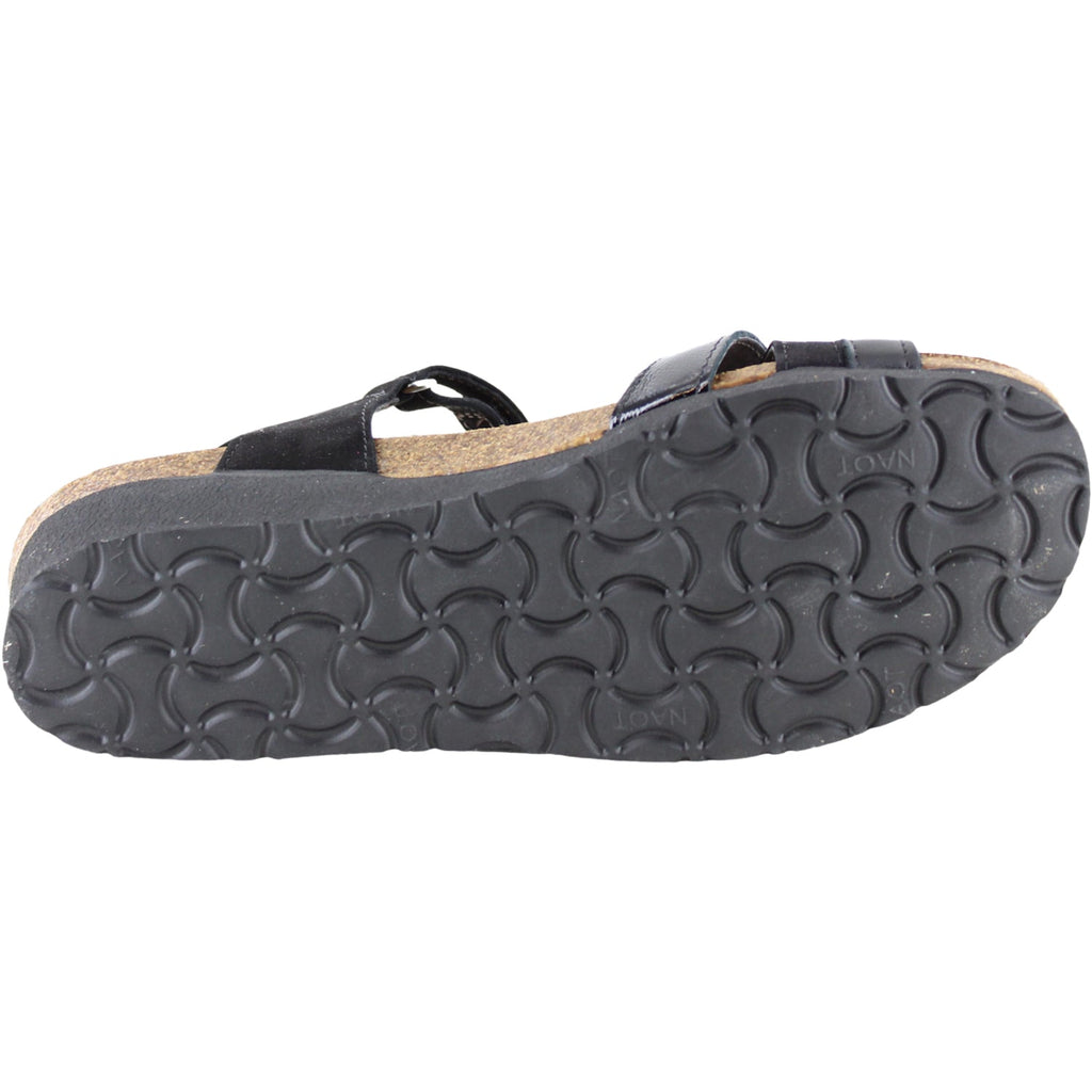 Naot Sophia Women's Sandals Black Velvet/JetBlack/Black Crinkle Pat Leather